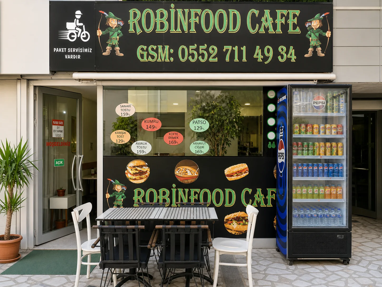 Atakent Etimesgut'taki ROBİNFOOD CAFE dükkânının dış görünümü
